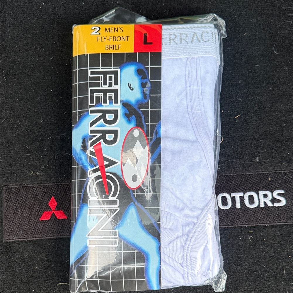 Men’s Light Blue Fly-Front Briefs – 2 Pack (Large)